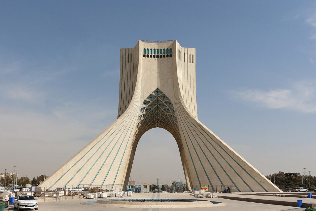 The Azadi Tower in Tehran, Iran
